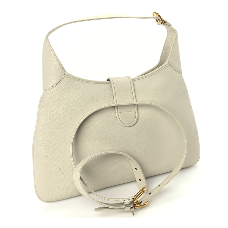 Gucci Goatskin Medium Aphrodite Shoulder Bag Mystic White Image 2