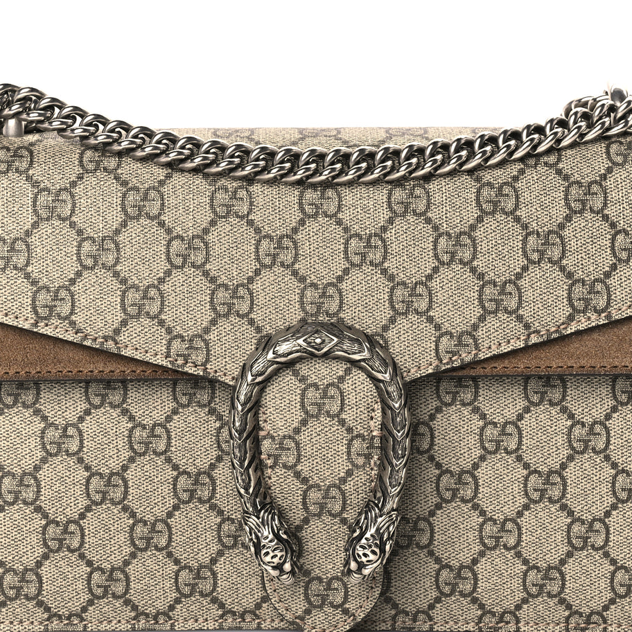 Gucci GG Supreme Monogram Medium Dionysus Shoulder Bag  Taupe Image 6