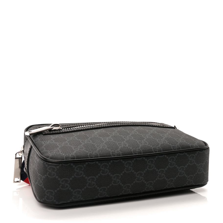 Gucci Soft GG Supreme Monogram Web Belt Bag Black Grey Image 3
