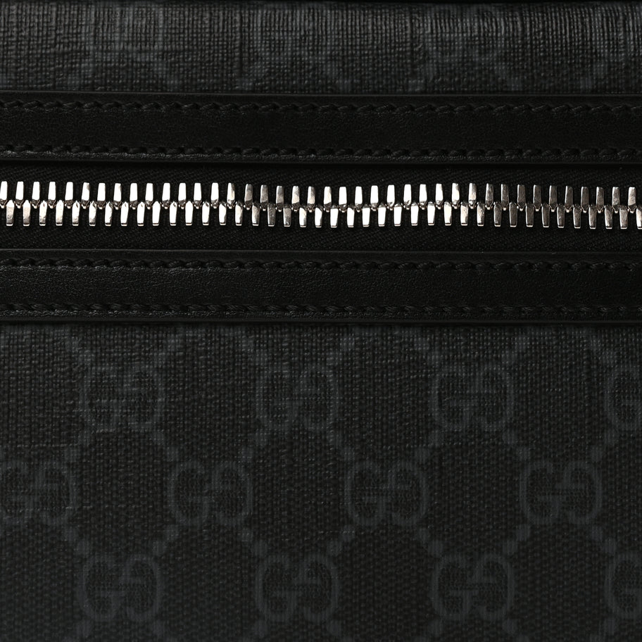 Gucci Soft GG Supreme Monogram Web Belt Bag Black Grey Image 6