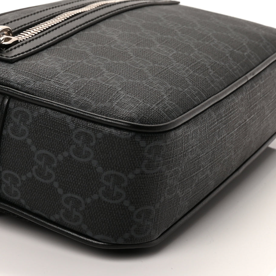 Gucci Soft GG Supreme Monogram Web Belt Bag Black Grey Image 7