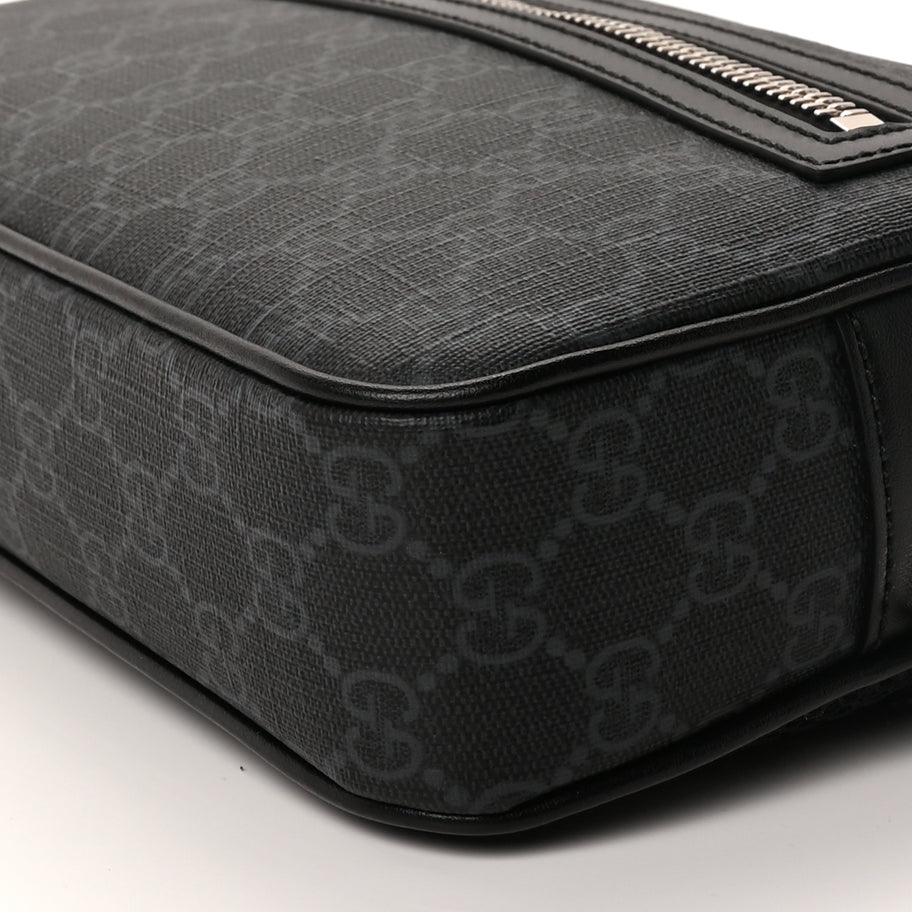 Gucci Soft GG Supreme Monogram Web Belt Bag Black Grey Image 8