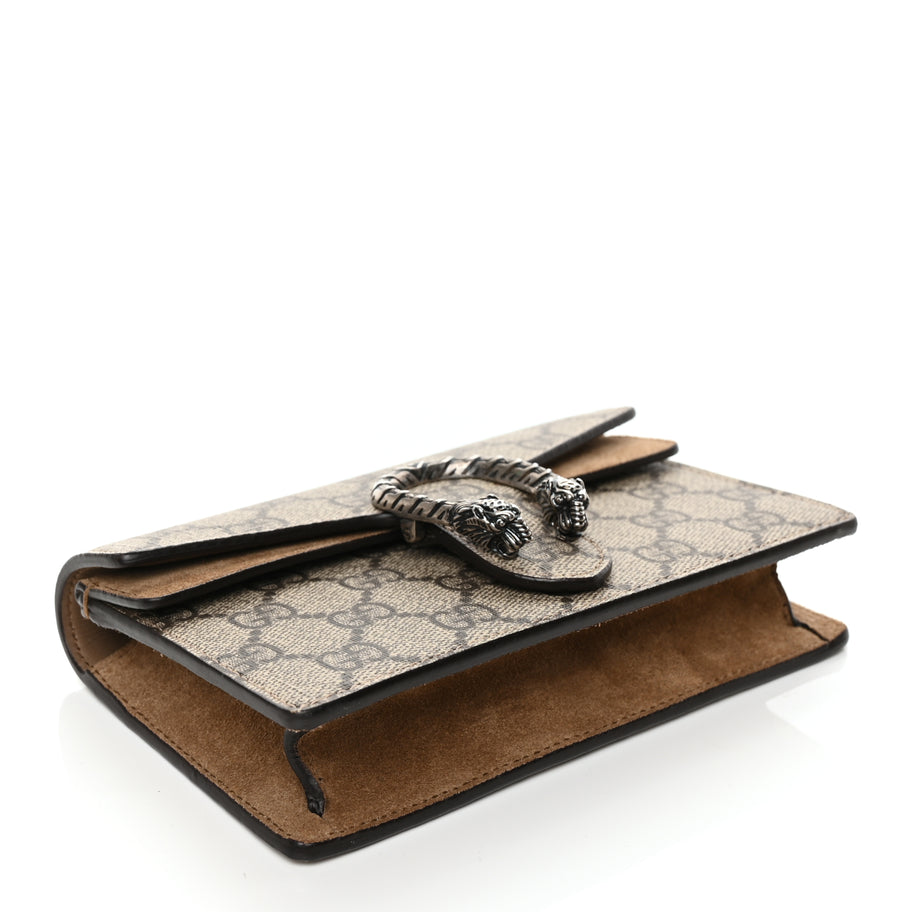 Gucci GG Supreme Monogram Super Mini Dionysus Shoulder Bag Taupe Image 3