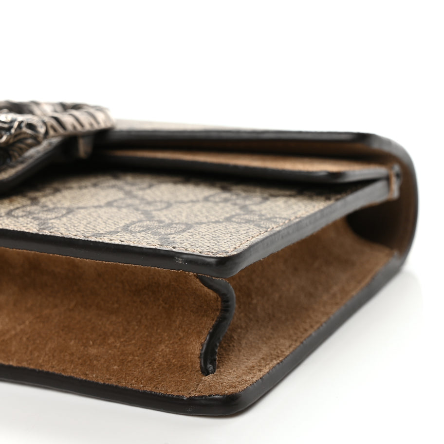 Gucci GG Supreme Monogram Super Mini Dionysus Shoulder Bag Taupe Image 8