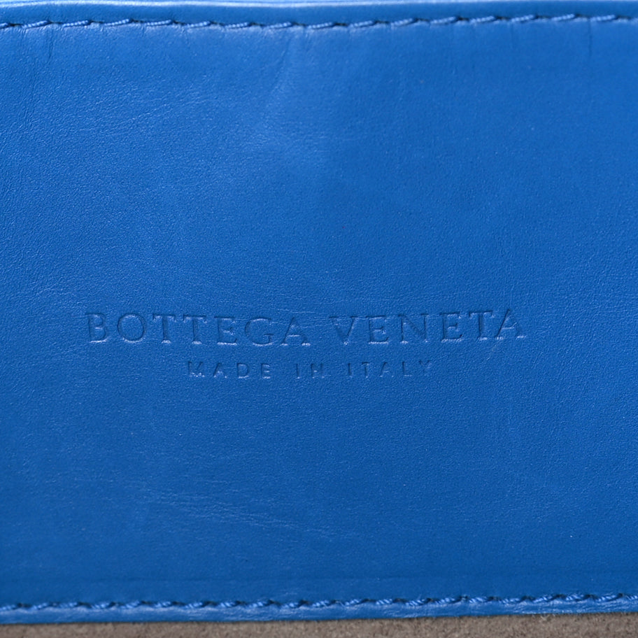 Bottega Veneta Light Calf Intrecciato Small Roma Tote  Blue Image 5