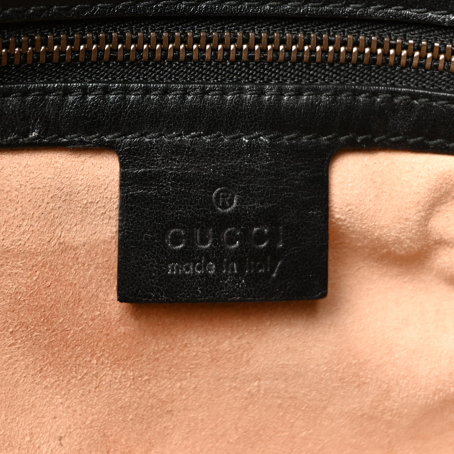 Gucci Calfskin Matelasse Small GG Marmont Shoulder Bag Black Image 5