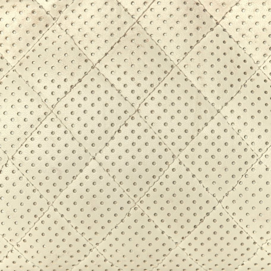 Chanel Lambskin Perforated Timeless Clutch White Image 8