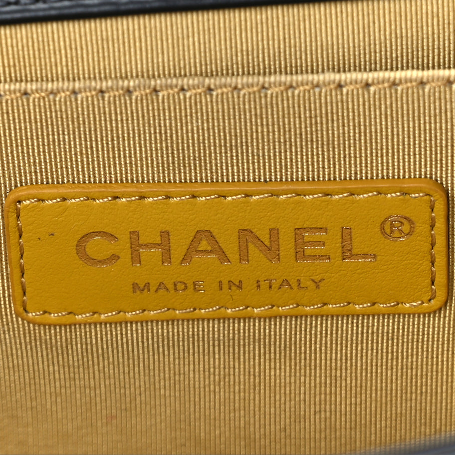 Chanel Calfskin Crocodile Embossed Graffiti Cocodile Medium Boy Flap Black Image 5