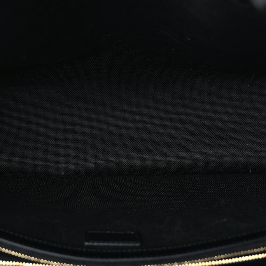 Gucci Calfskin GG Monogram Emblem Large Tote Bag  Black Image 4