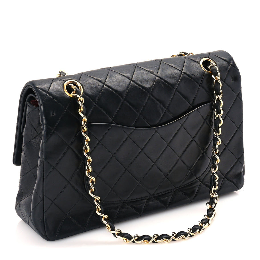 Chanel Lambskin Quilted Medium Double Flap Black Image 2