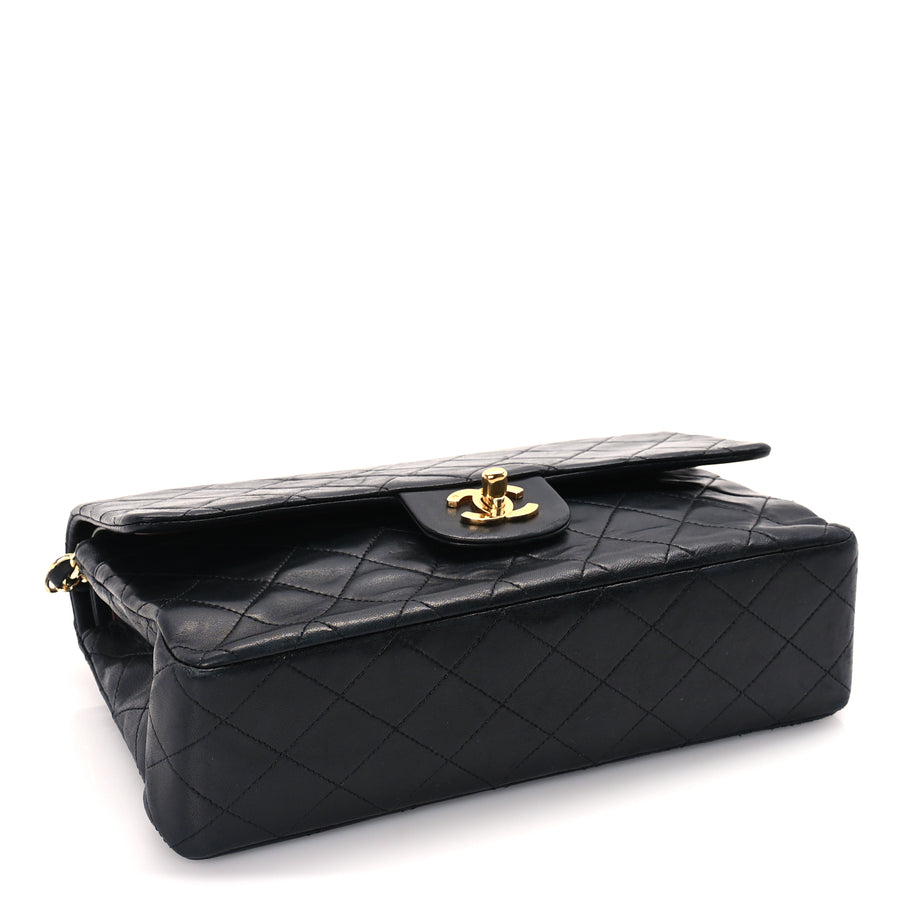 Chanel Lambskin Quilted Medium Double Flap Black Image 3