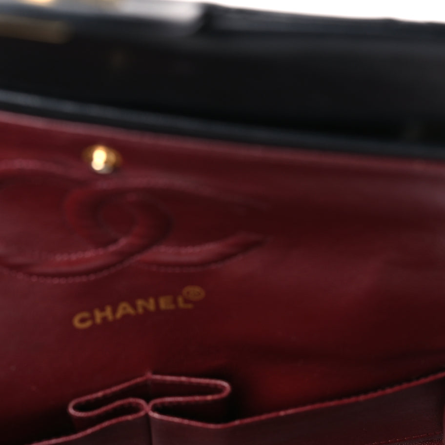 Chanel Lambskin Quilted Medium Double Flap Black Image 4