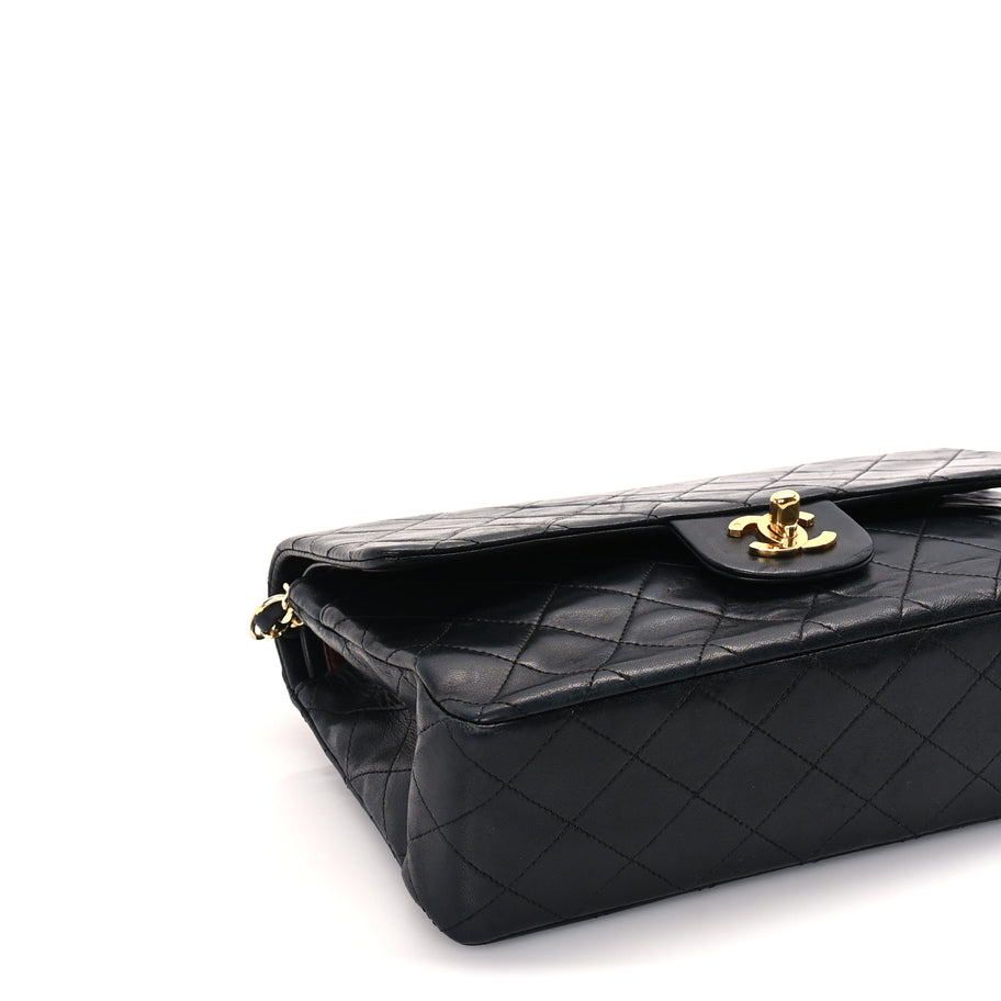 Chanel Lambskin Quilted Medium Double Flap Black Image 8