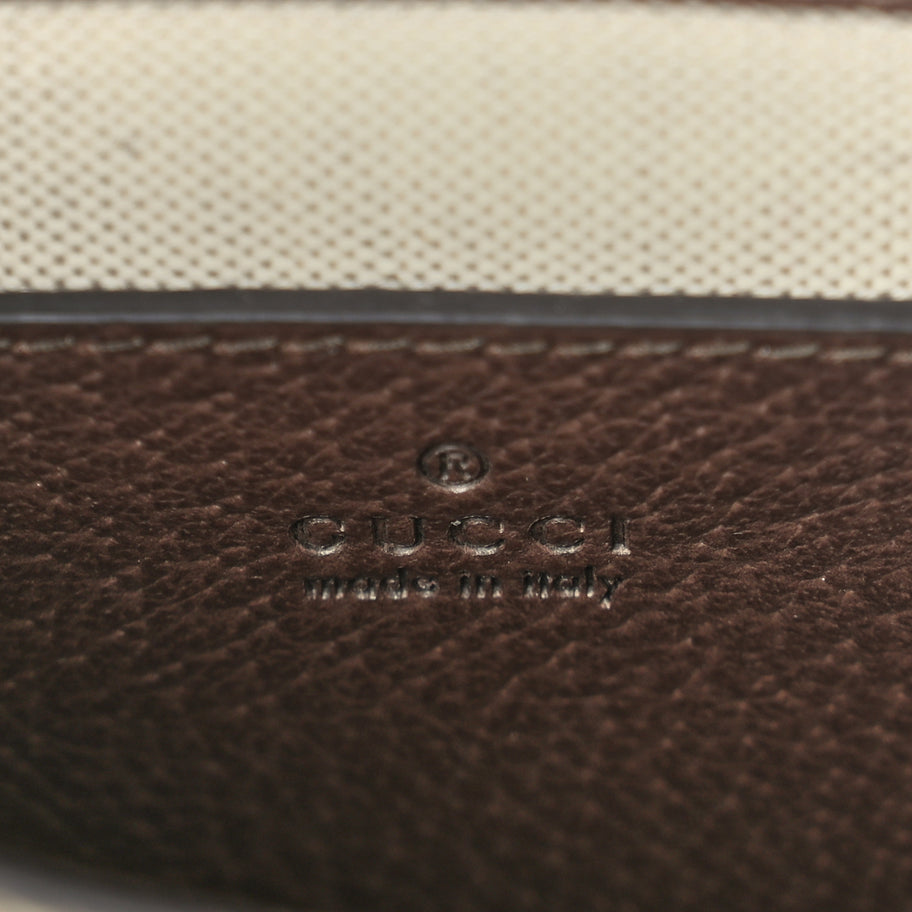 Gucci GUCCI Monogram Jumbo GG Textured Dollar Calfskin Web Mini Vertical Tote Camel Ebony New Acero Image 5