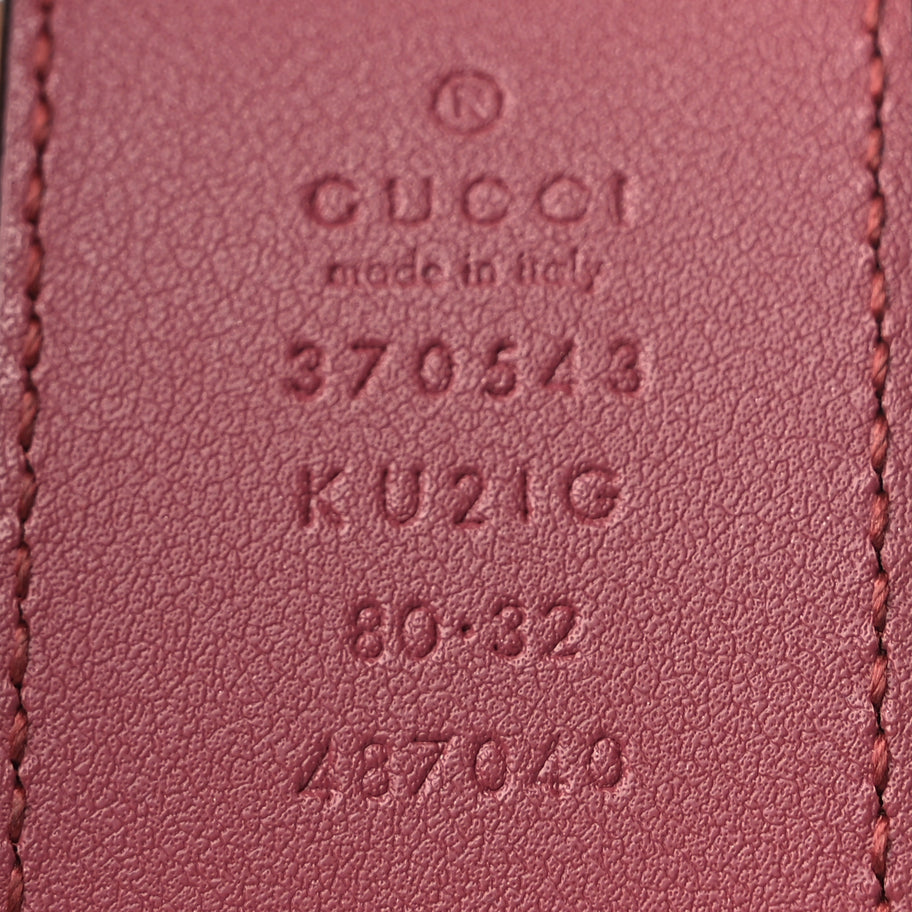 Gucci GG Supreme Monogram Blooms Moon Calfskin Interlocking G 37mm Belt 80 32 Beige Ebony Multicolor Dry Rose Image 5