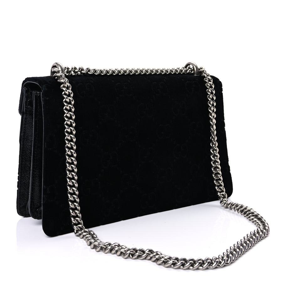 Gucci Velvet GG Monogram Small Dionysus Shoulder Bag Black Image 2