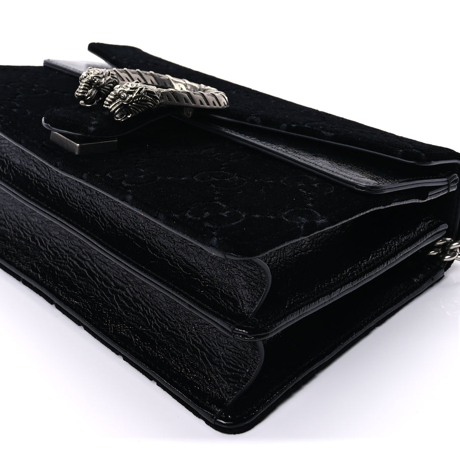 Gucci Velvet GG Monogram Small Dionysus Shoulder Bag Black Image 7