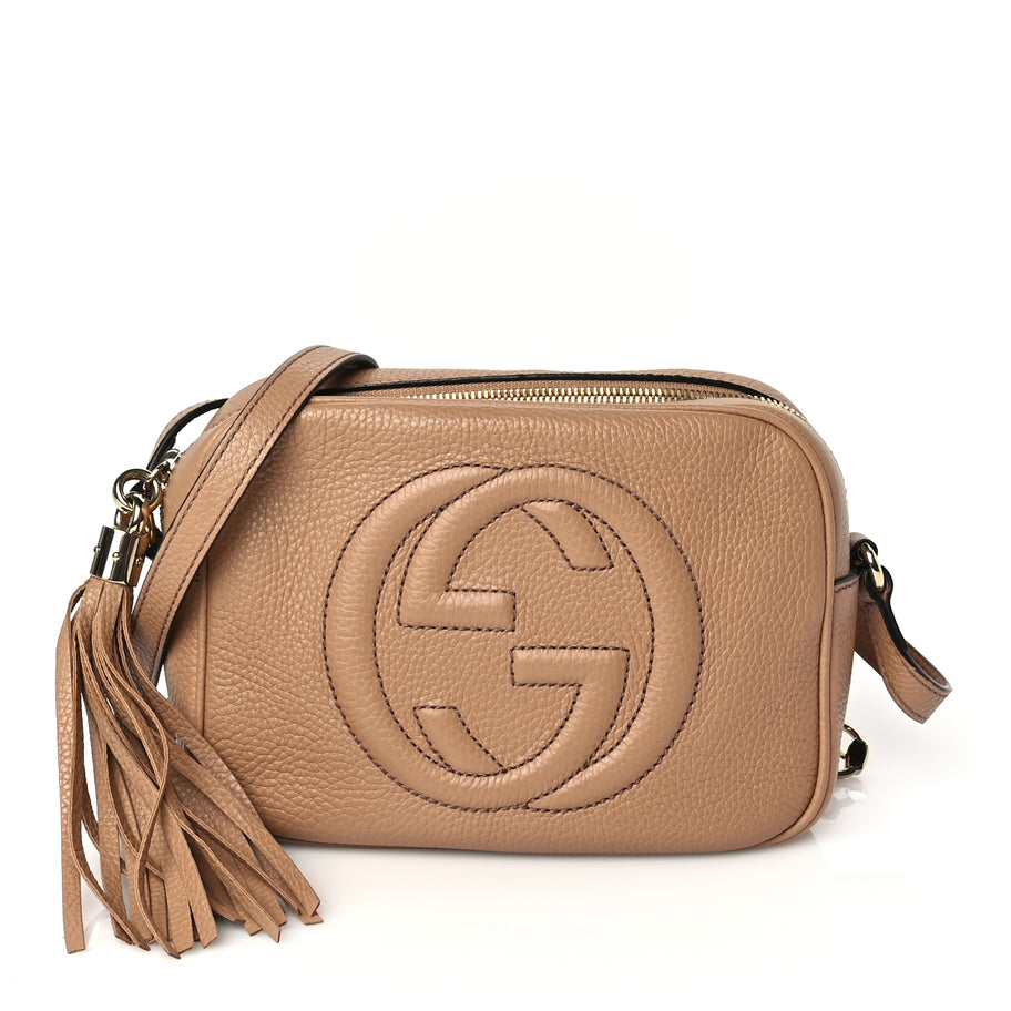 Gucci Pebbled Calfskin Small Soho Disco Bag Rose Beige Image 1