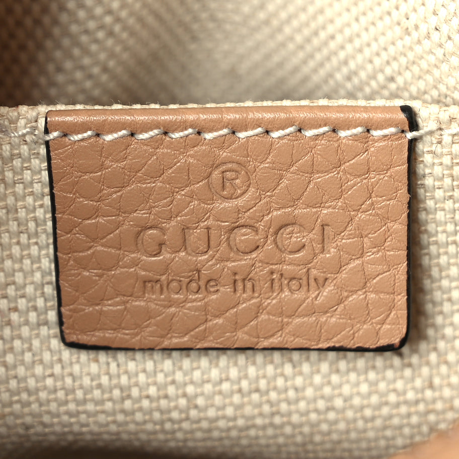 Gucci Pebbled Calfskin Small Soho Disco Bag Rose Beige Image 5