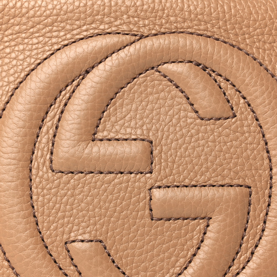 Gucci Pebbled Calfskin Small Soho Disco Bag Rose Beige Image 7