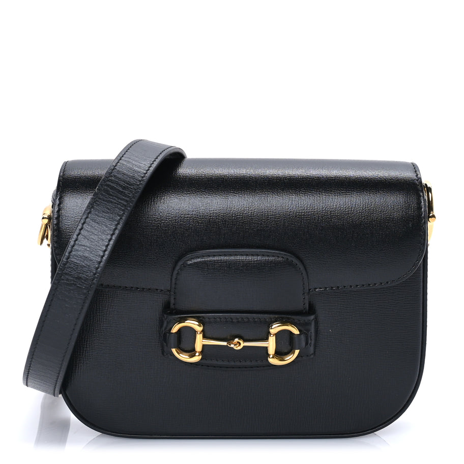 Gucci Azalea Calfskin Horsebit 1955 Shoulder Bag  Black Image 1