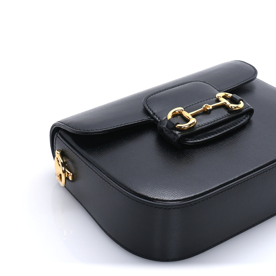 Gucci Azalea Calfskin Horsebit 1955 Shoulder Bag  Black Image 7