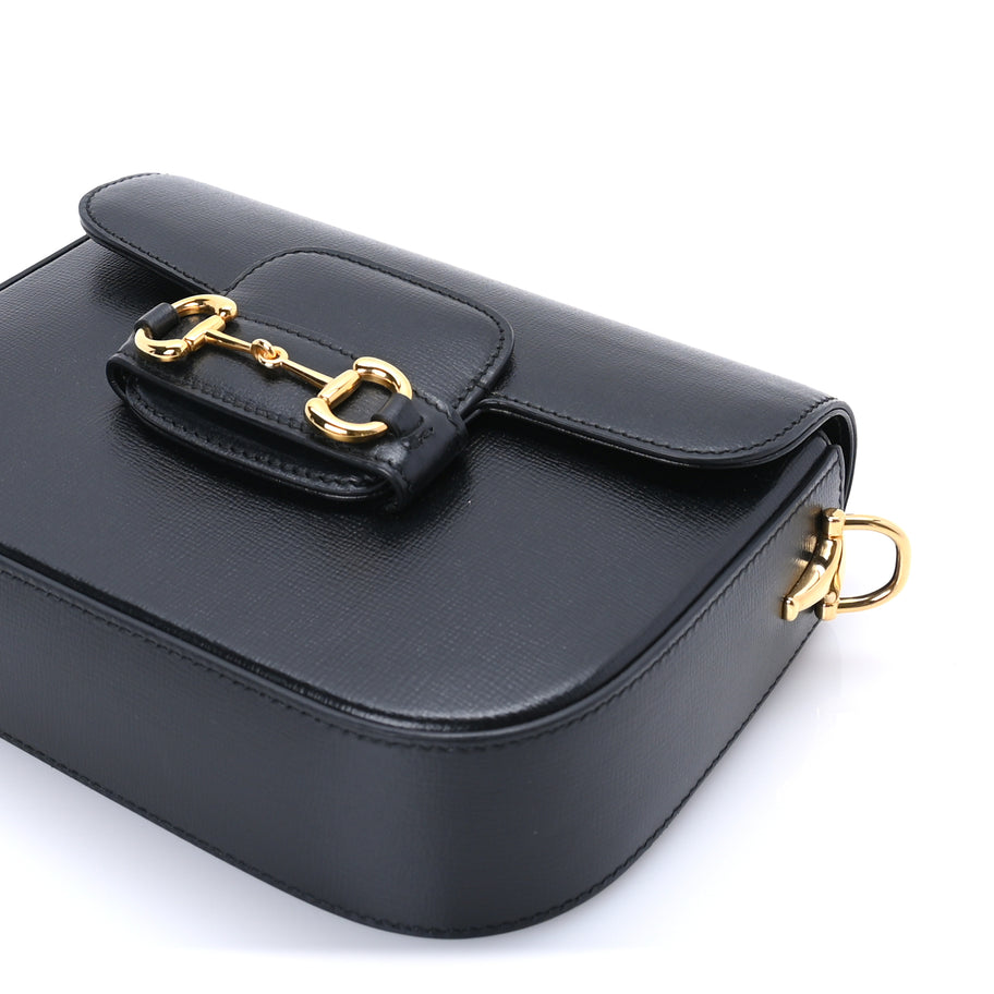 Gucci Azalea Calfskin Horsebit 1955 Shoulder Bag  Black Image 8