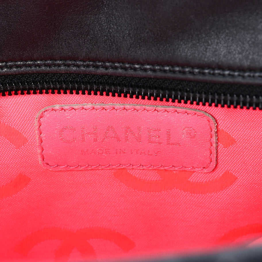 Chanel Calfskin Quilted Large Cambon Multipocket Reporter Black Image 5