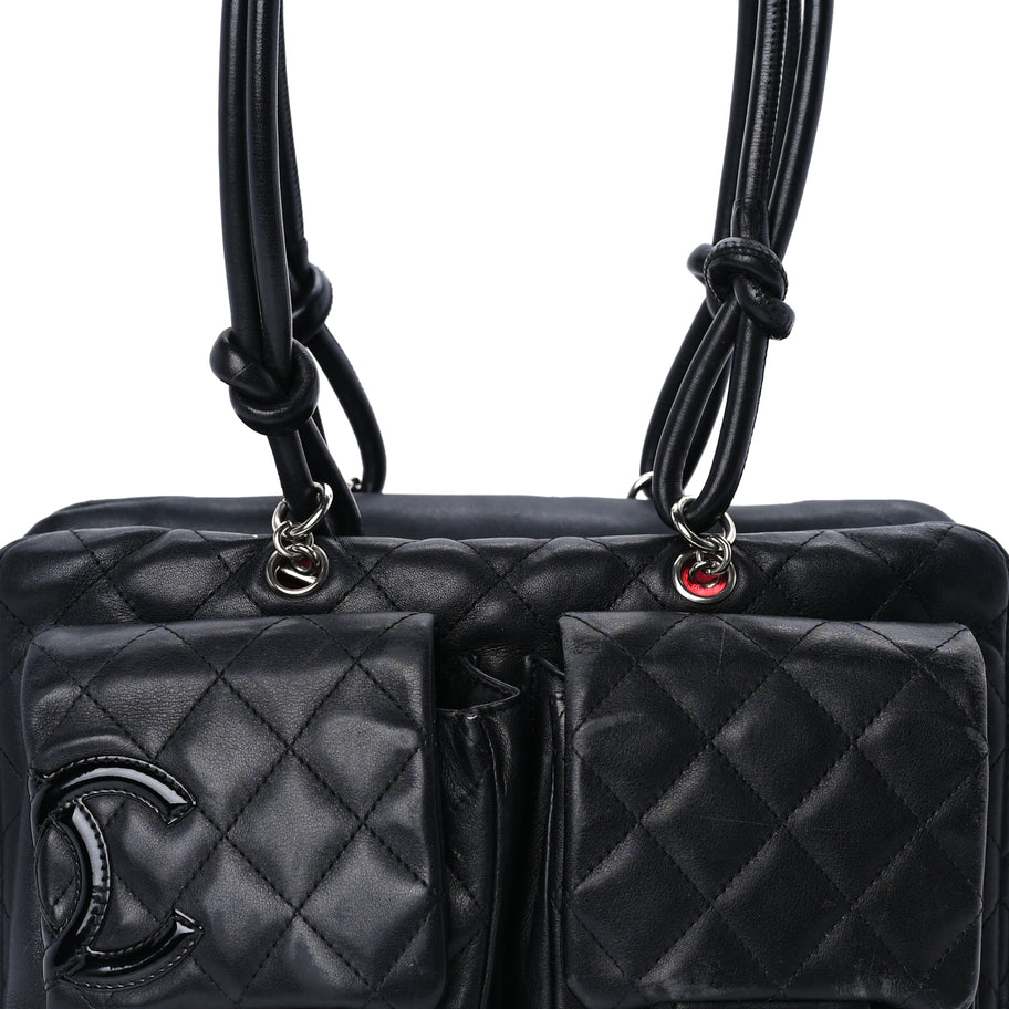 Chanel Calfskin Quilted Large Cambon Multipocket Reporter Black Image 7