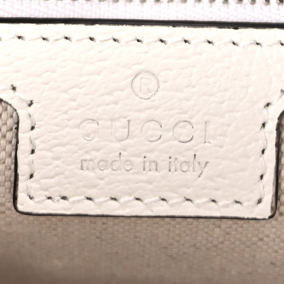 Gucci GG Supreme Monogram Textured Dollar Calfskin Small Crossbody Bag  White Image 5