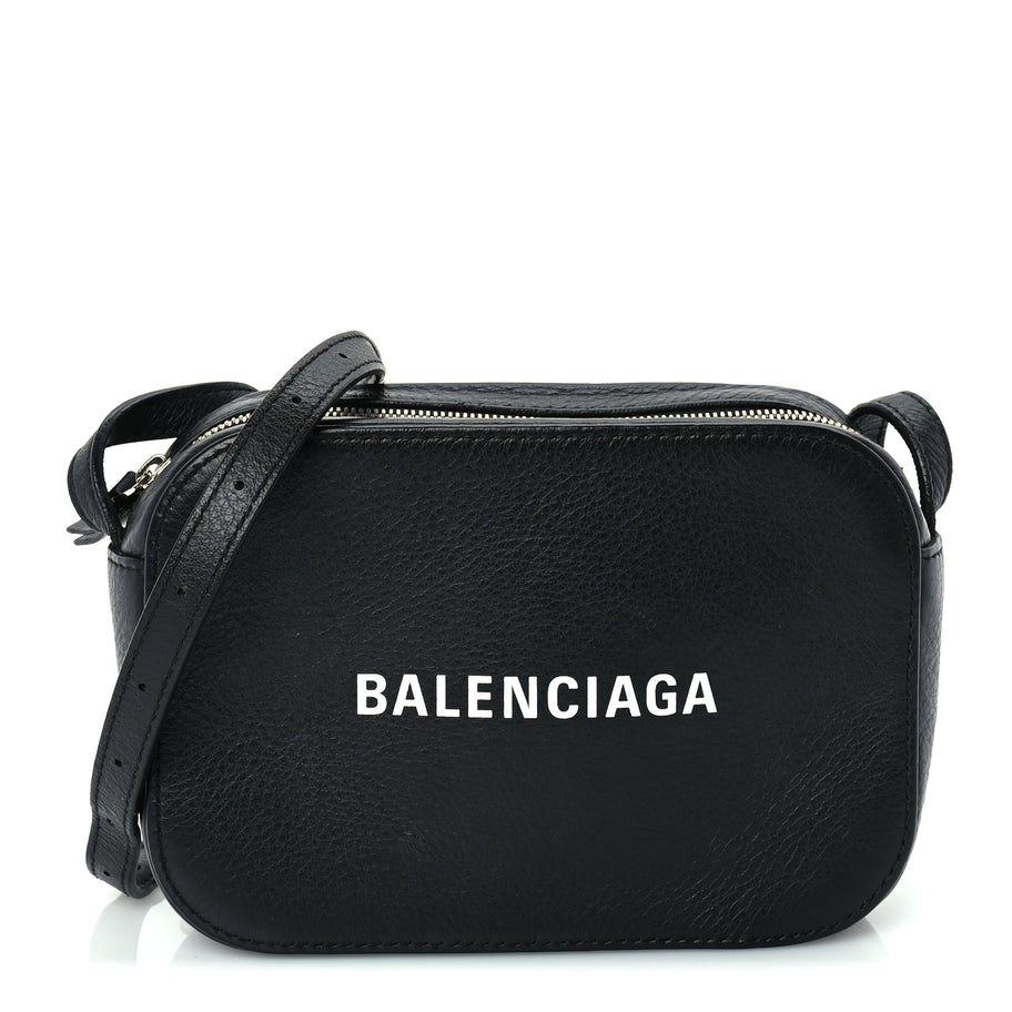 Balenciaga Calfskin Logo XS Everyday Camera Bag Black Image 1