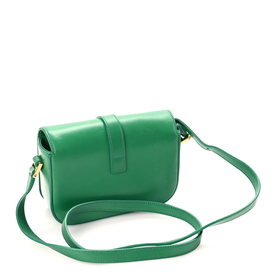 Saint Laurent Smooth Calfskin Small Monogram Université Shoulder Bag Green Image 4