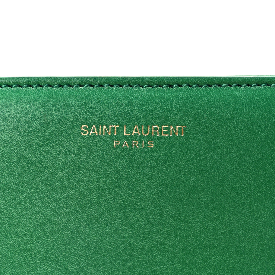 Saint Laurent Smooth Calfskin Small Monogram Université Shoulder Bag Green Image 7