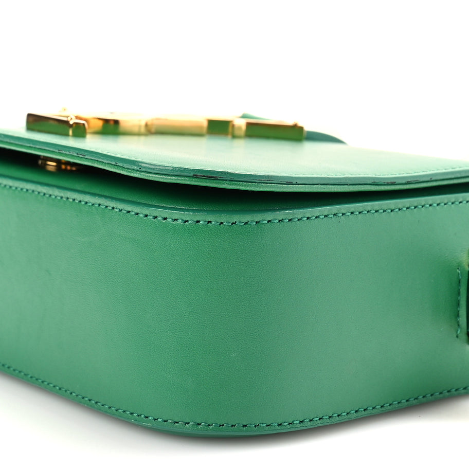 Saint Laurent Smooth Calfskin Small Monogram Université Shoulder Bag Green Image 11
