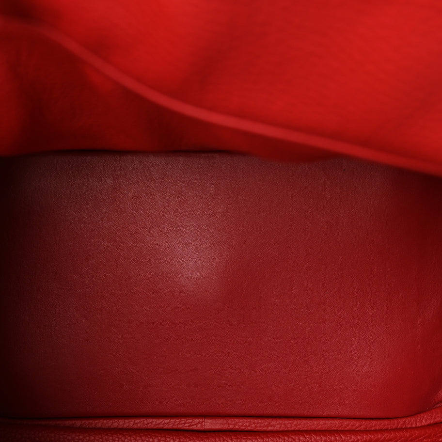 Hermes Taurillon Clemence Lindy 34 Rouge Garance Image 4
