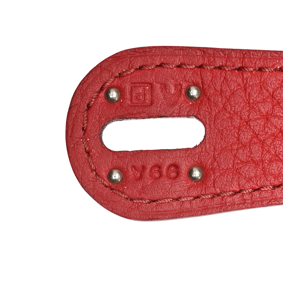Hermes Taurillon Clemence Lindy 34 Rouge Garance Image 6