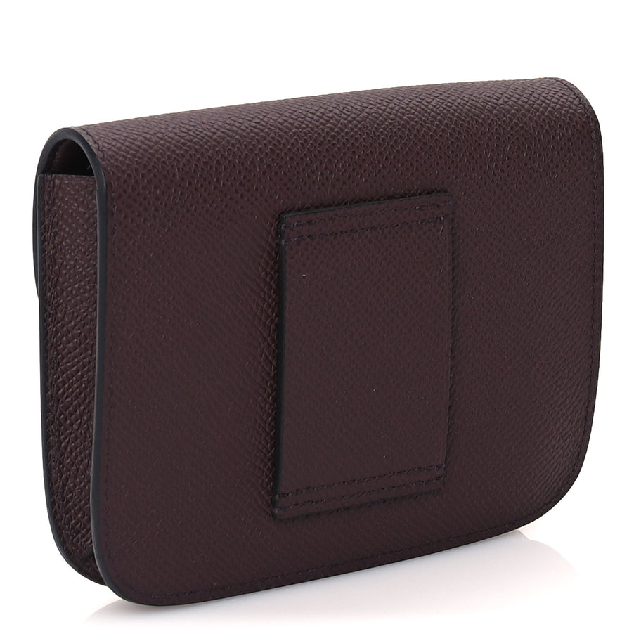 Hermes Epsom Enamel Constance Slim Wallet  Rouge Sellier Framboise Image 2