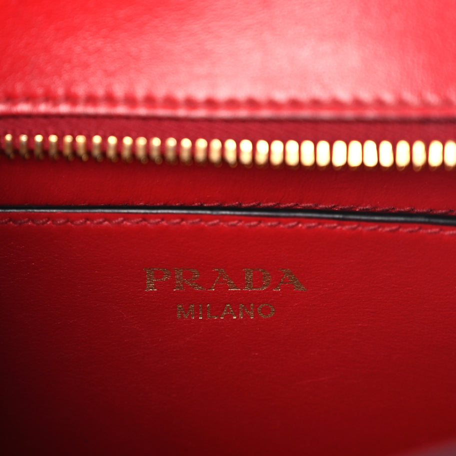 Prada Saffiano Soft Calfskin Esplanade Crossbody Bag Fuoco Image 5