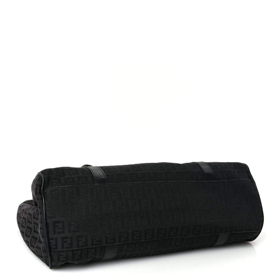 Fendi Zucchino Vitello Shoulder Bag Black Image 3