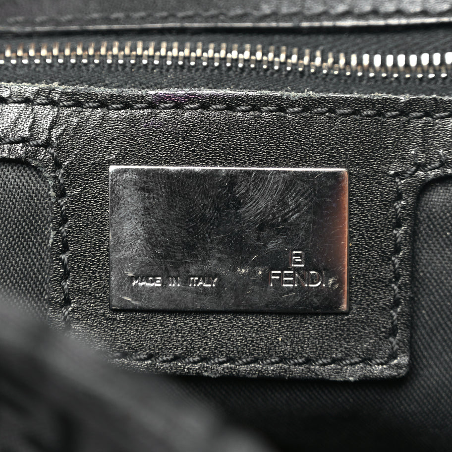 Fendi Zucchino Vitello Shoulder Bag Black Image 5