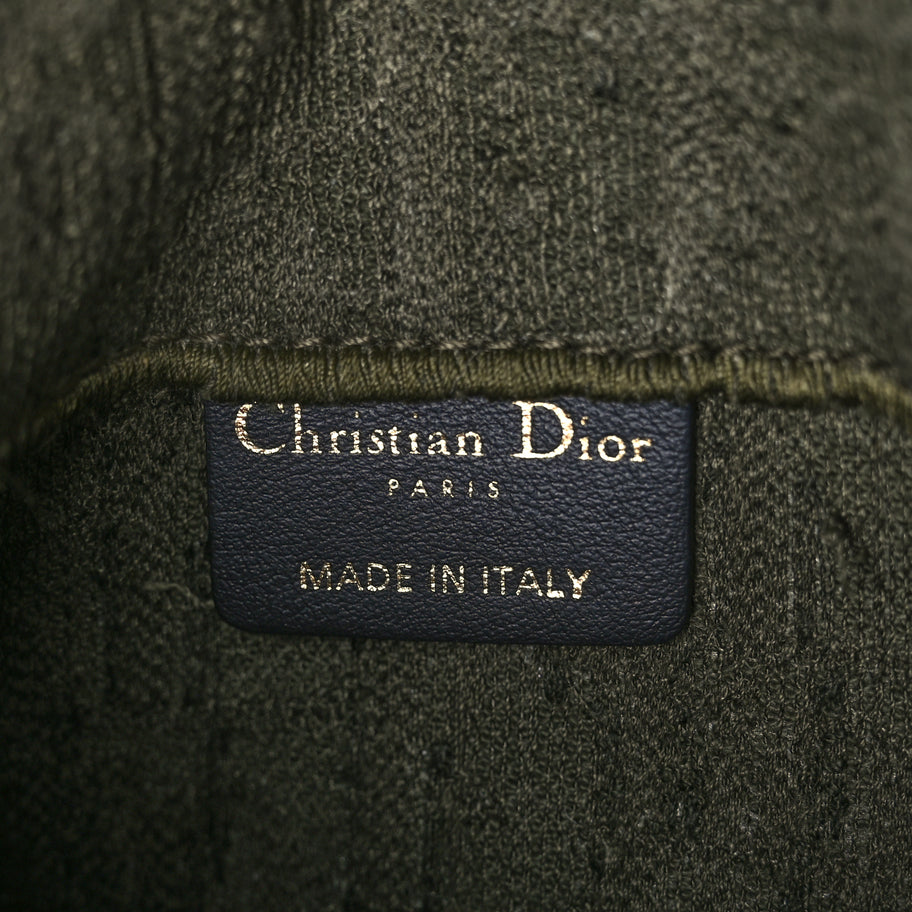 Christian Dior Oblique Embroidered Saddle Belt Pouch Green Image 5