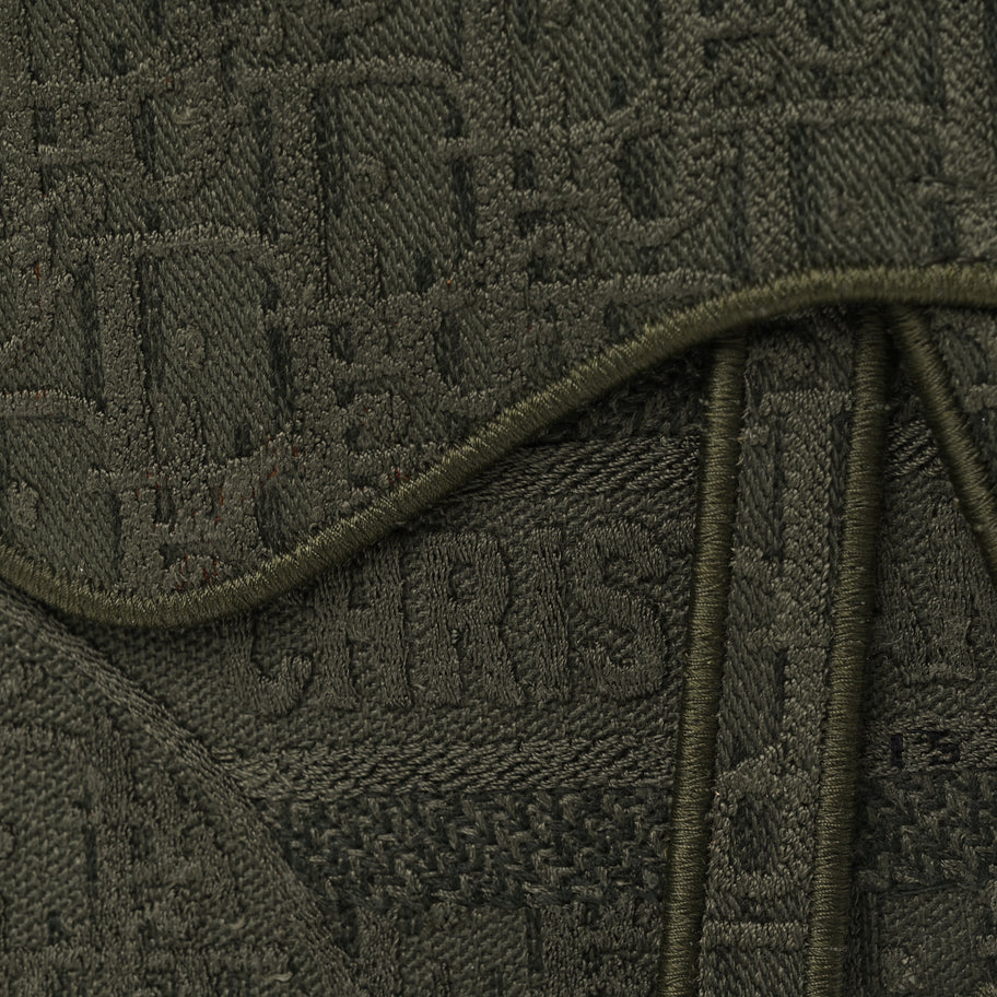 Christian Dior Oblique Embroidered Saddle Belt Pouch Green Image 7