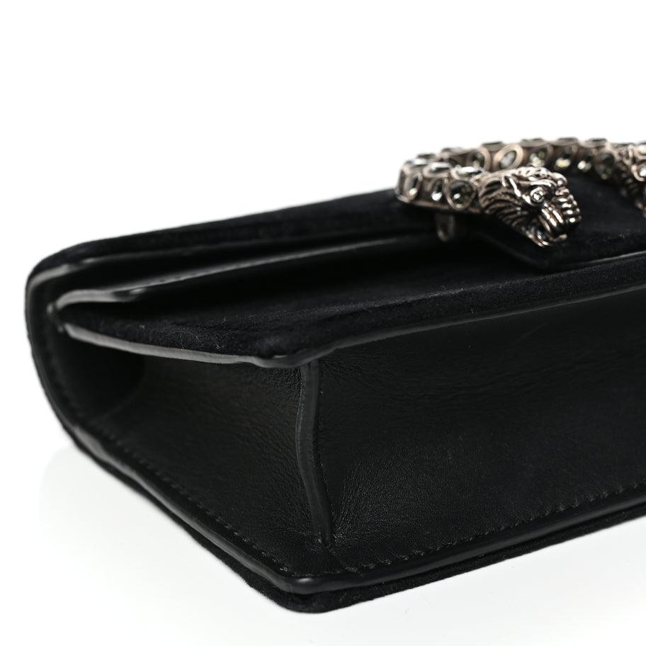 Gucci Velvet Super Mini Dionysus Shoulder Bag Black Image 7