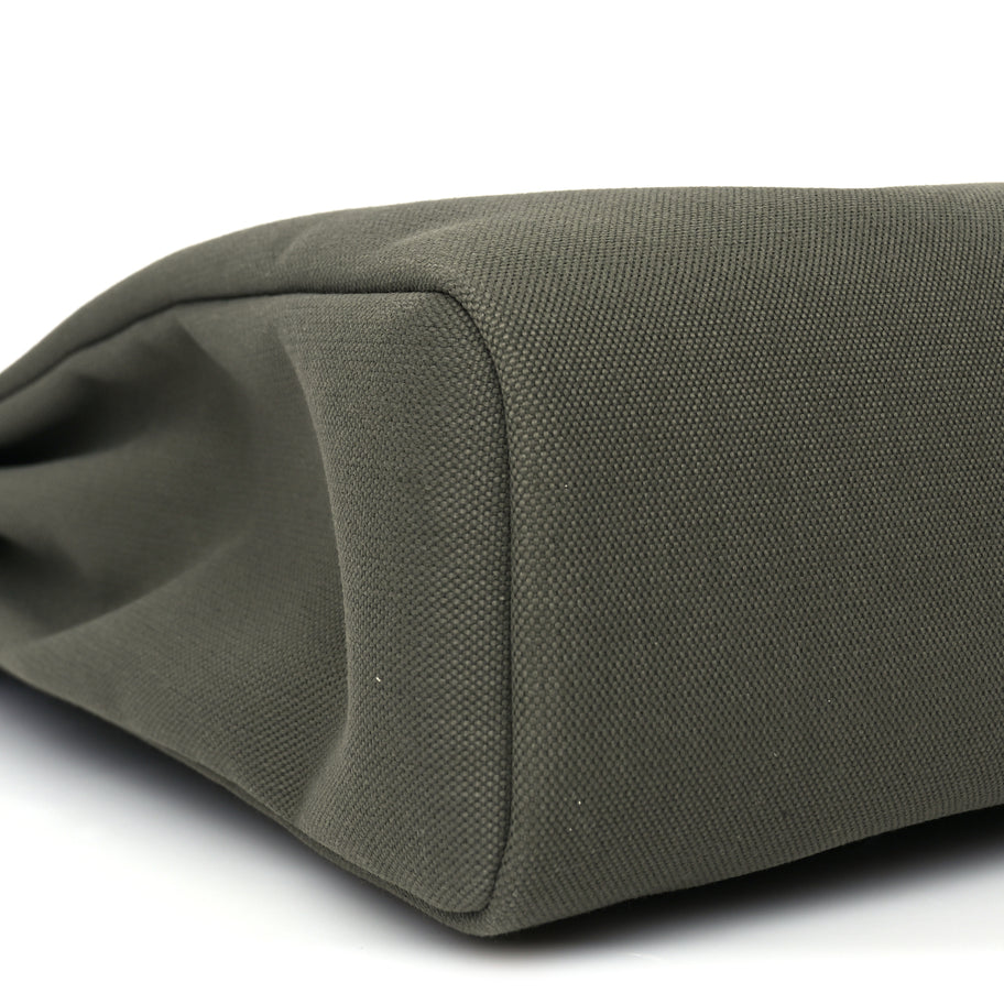 Hermes Military Toile Vache Hunter Herbag a Dos Zip Retourne Backpack Vert De Gris Black Image 7