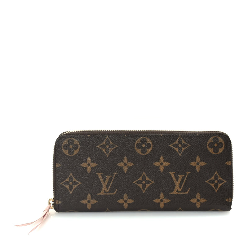  Louis Vuitton Monogram Clemence Wallet  Rose Ballerine