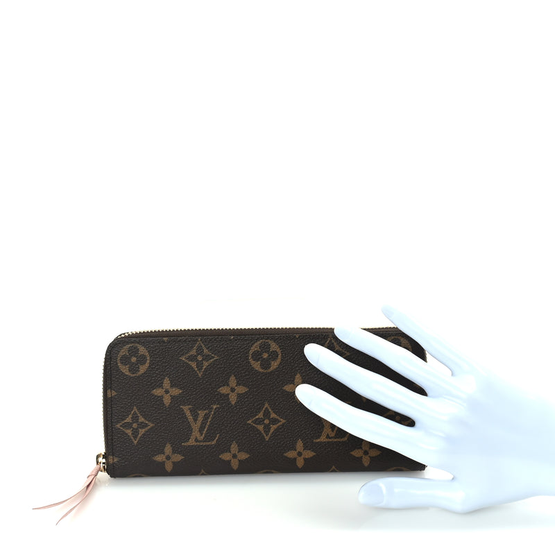  Louis Vuitton Monogram Clemence Wallet  Rose Ballerine
