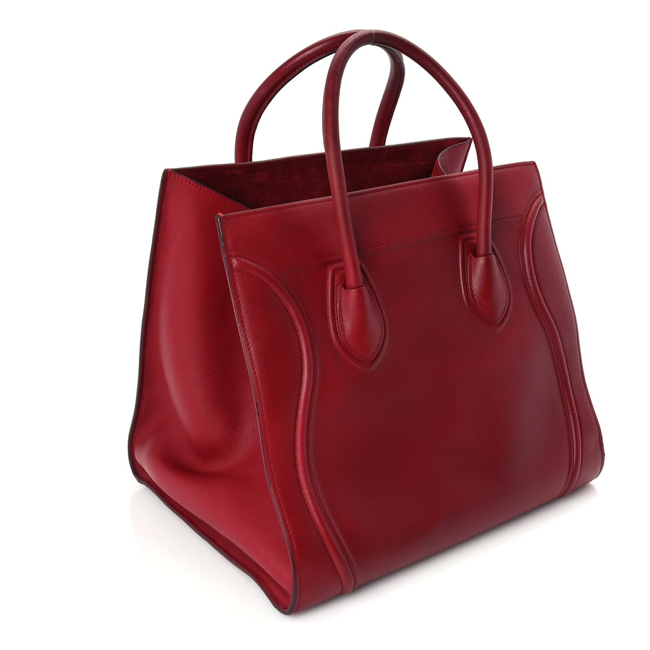 Celine Supple Calfskin Medium Phantom Luggage  Red Image 2