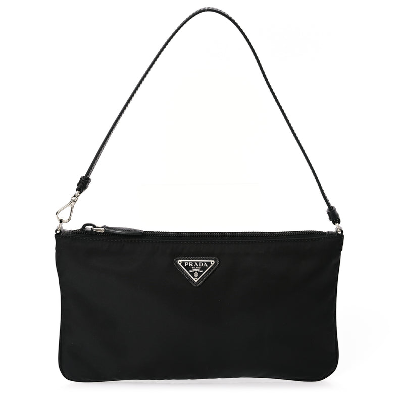  Prada Re-Nylon Vela Pouch Black