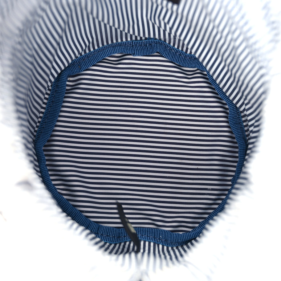 Fendi Fabric Jacquard Vitello Grace Striped Mini Step Out Rice Mirto Image 4