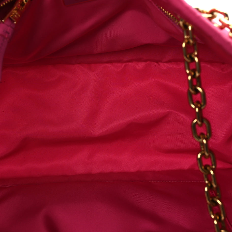 Prada Tessuto Nylon Chain Tote  Fuxia Image 4